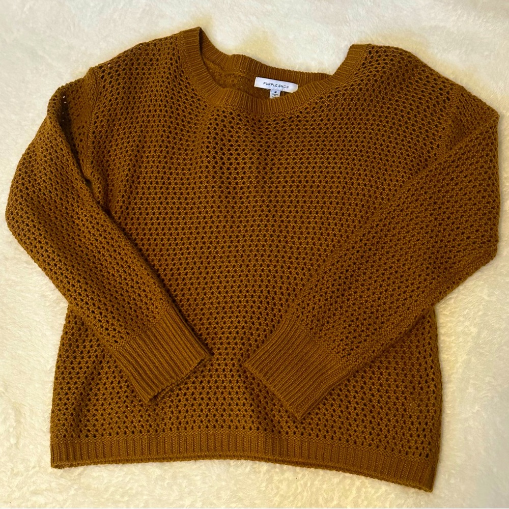 Loose weave gold sweater
